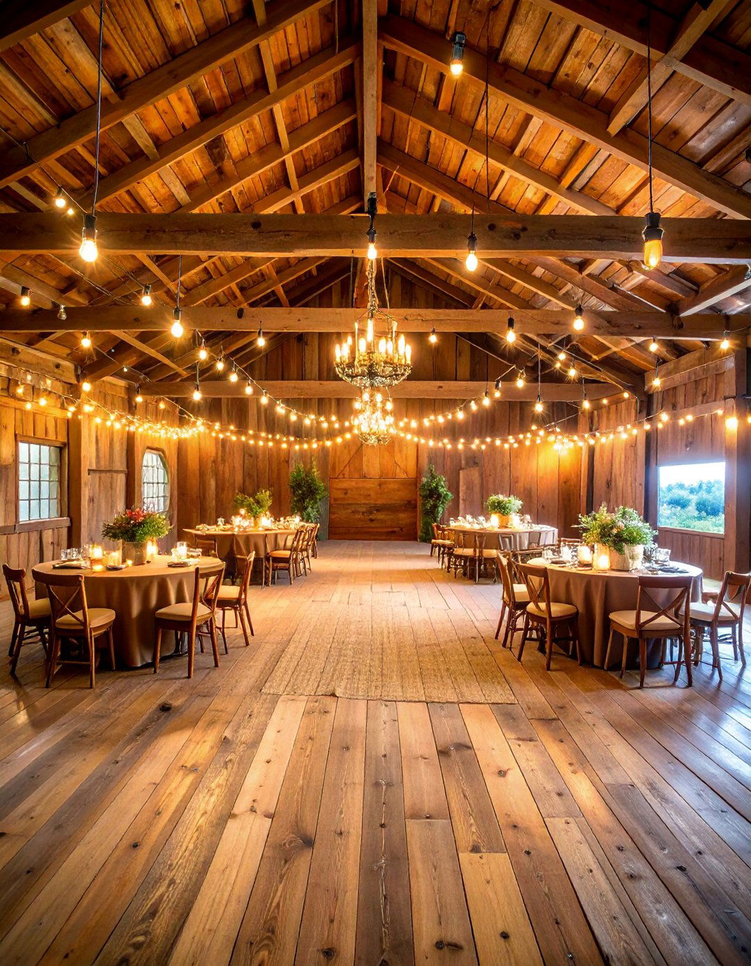 Rustic Barn Wedding Venue with String Lights - 25 Wedding Venue Ideas