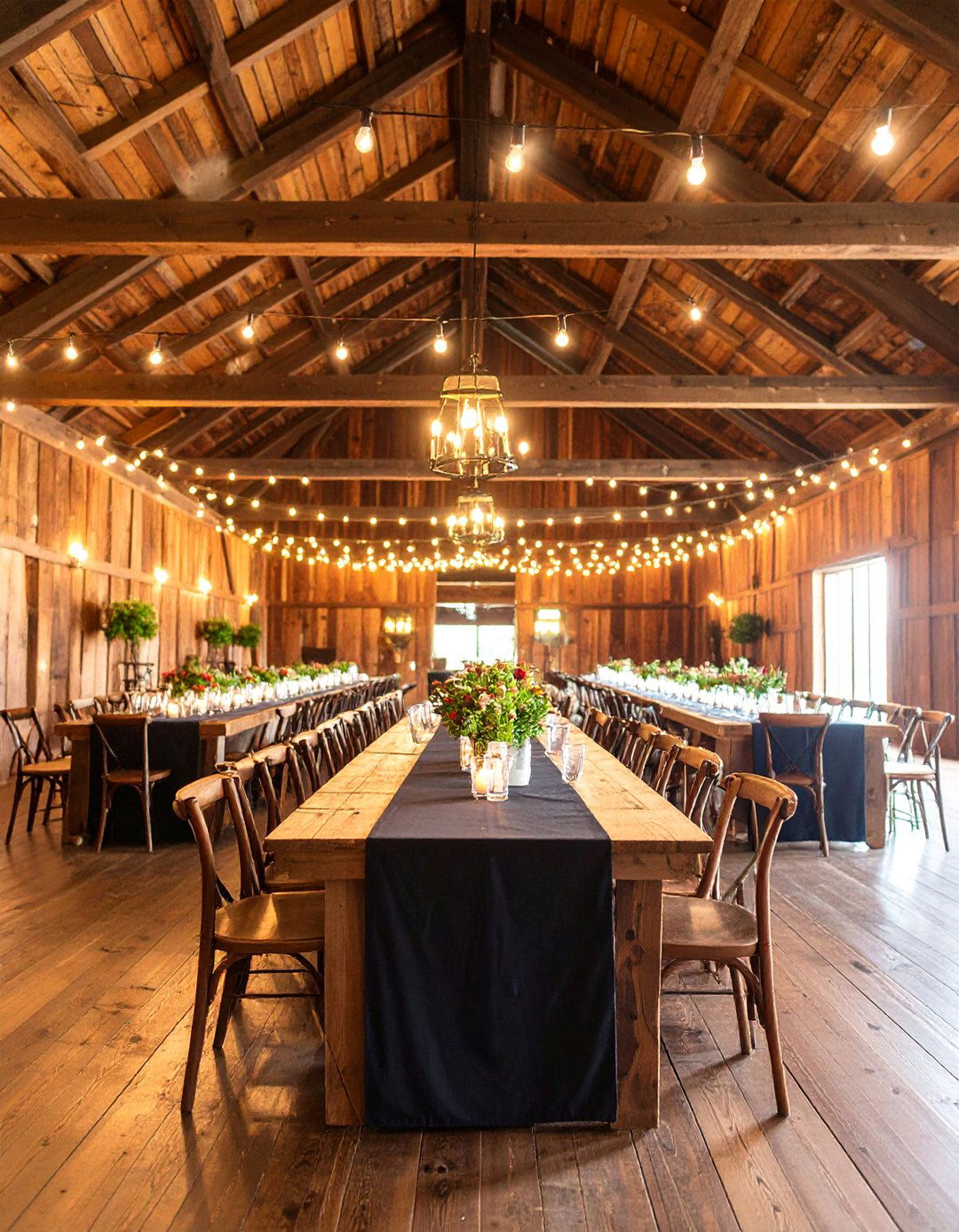 Rustic Barn Wedding with Red and Black Accents - 25 Red and Black Wedding Ideas