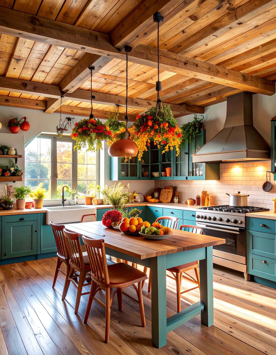 Rustic Barn Wood Slat Ceiling with Natural Weathering - 25 Wood Slat Ceiling Ideas