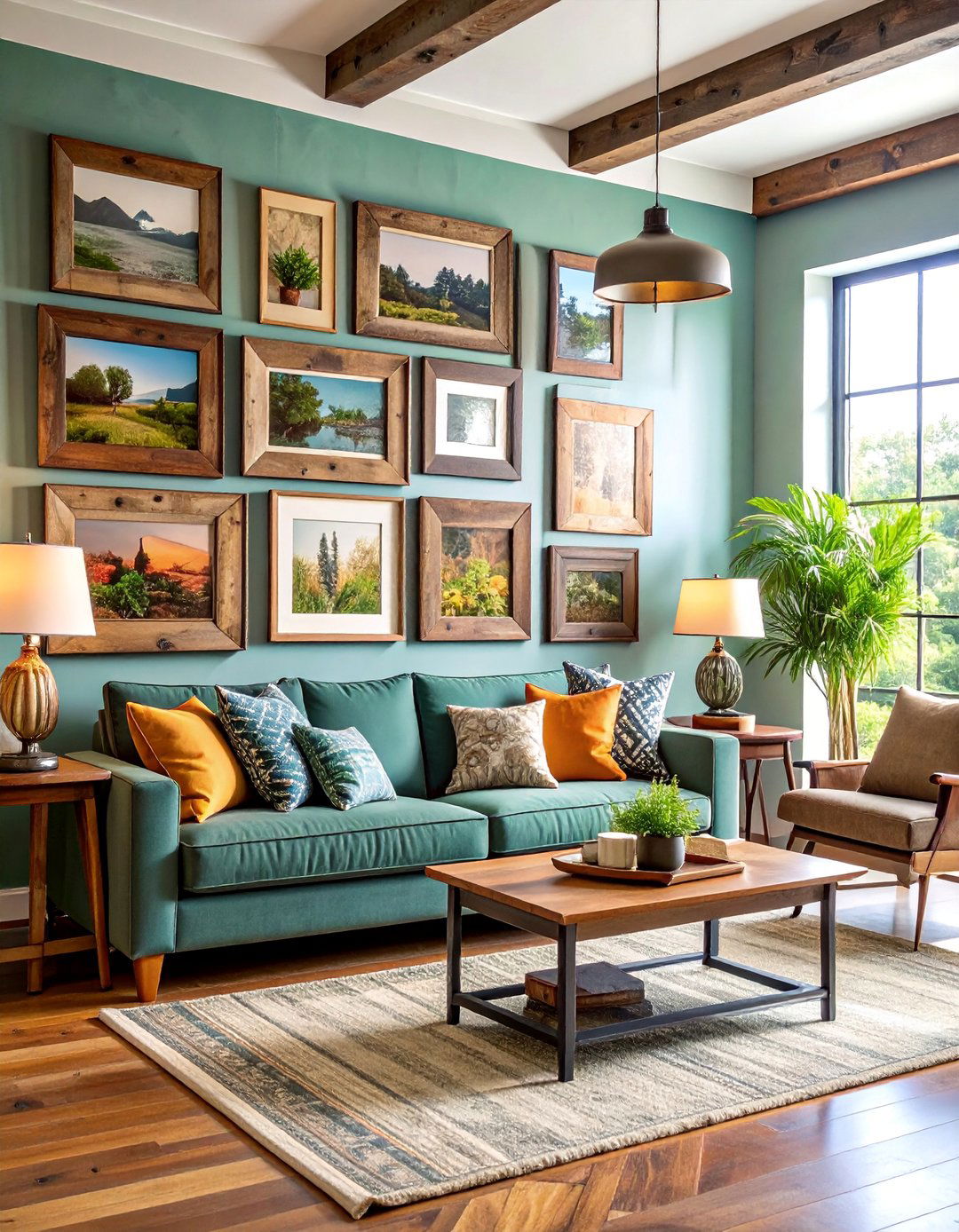 Rustic Barnwood and Metal Frame Collection - 25 Wall Collage Ideas