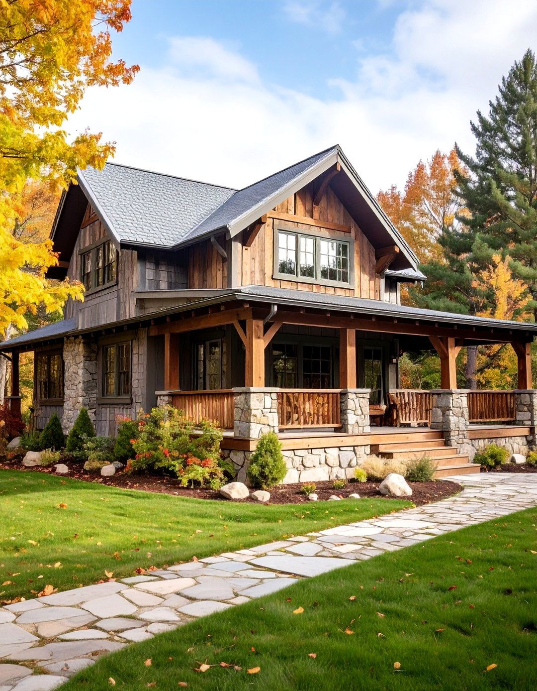 Rustic Boho Cottage with Reclaimed Wood Siding - 25 Boho House Exterior Ideas