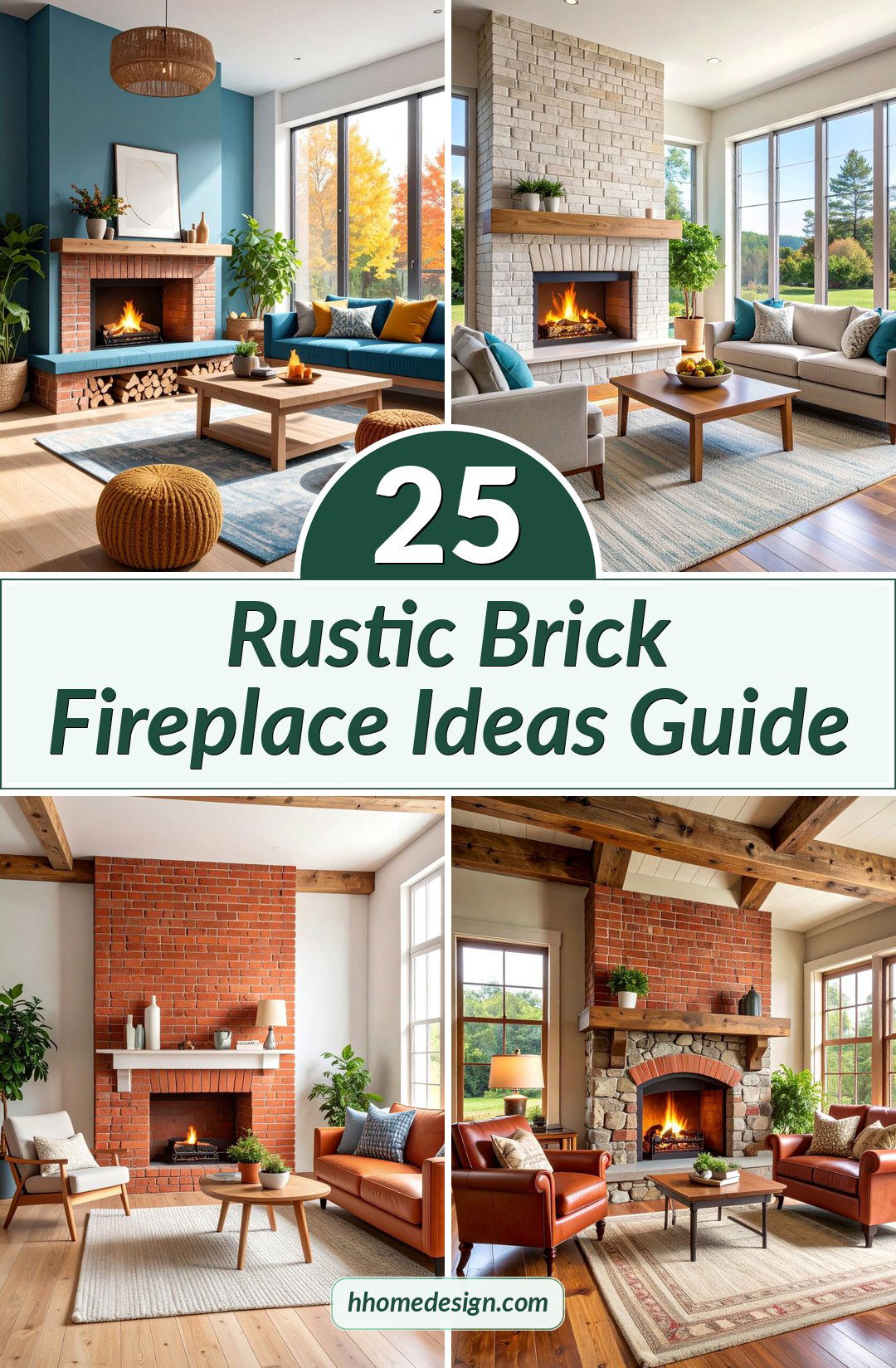 25 Rustic Brick Fireplace Ideas Guide
