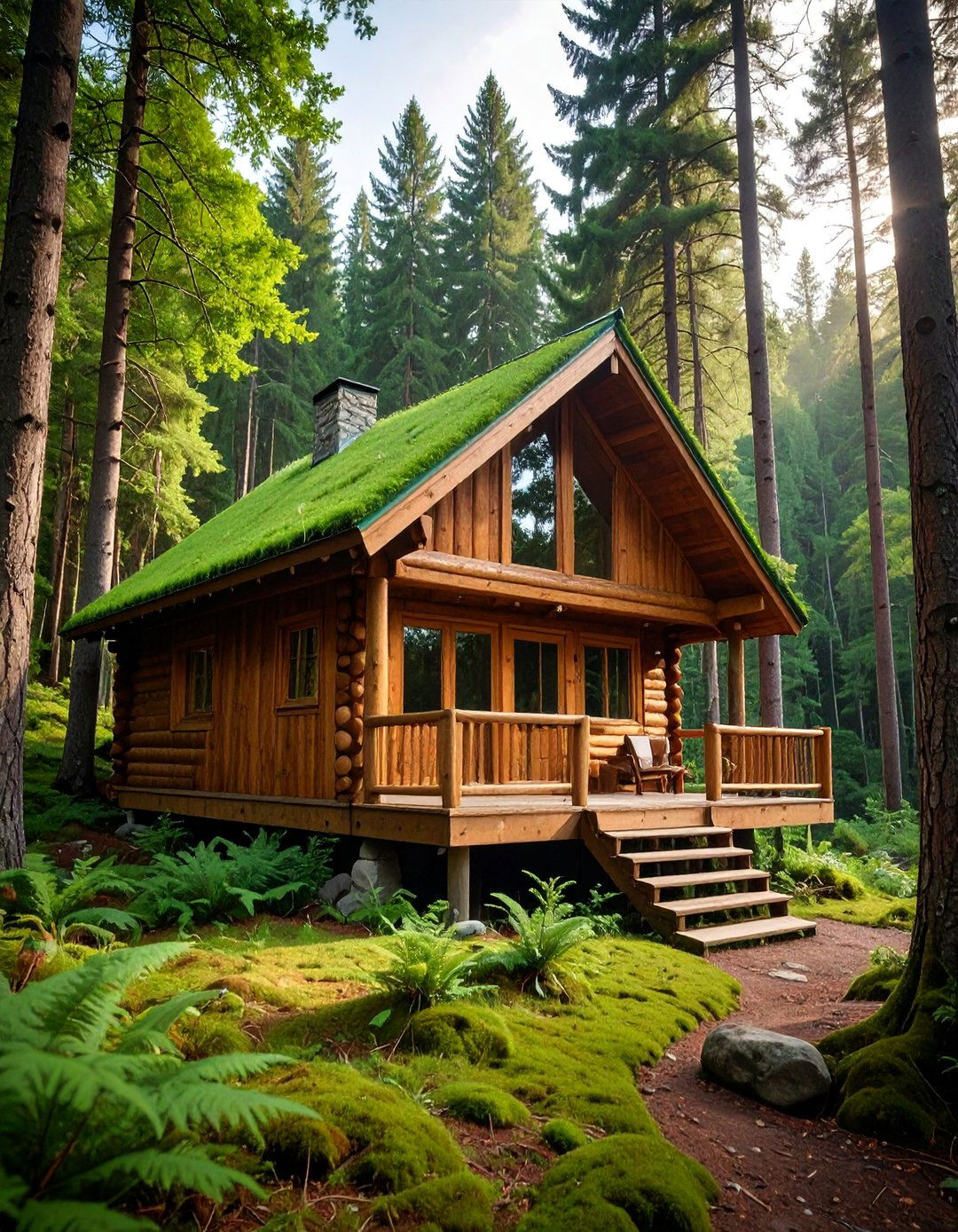 Rustic Cabin Green Roof Design - 25 Houses With Green Roofs