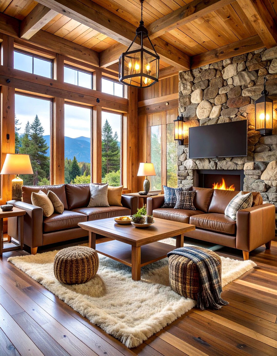 Rustic Cabin Media Retreat with Wood Paneling - 25 Small Media Room Ideas