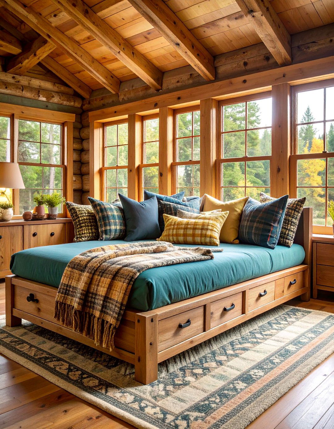 Rustic Cabin Window Daybed - 25 Window Seat Ideas