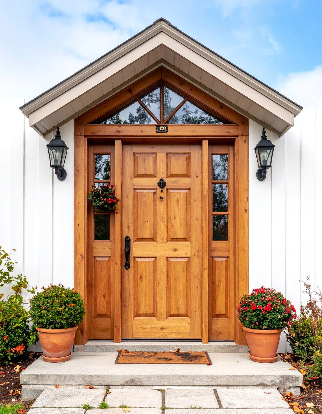 Rustic Colonial Door with Board and Batten Construction - 25 Colonial Front Door Ideas