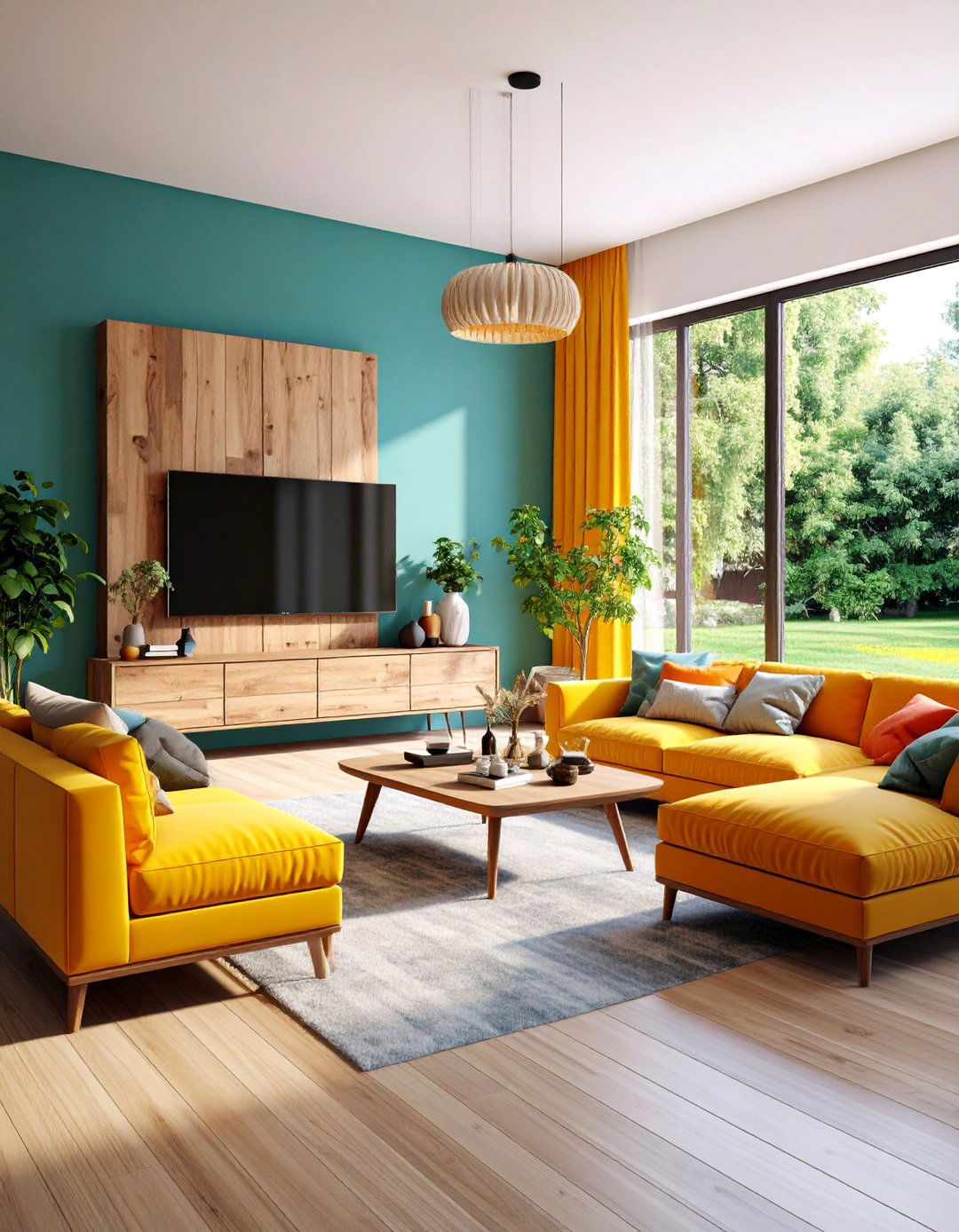 Rustic Entertainment Focused Living Room - 25 Small Rustic Living Room Ideas