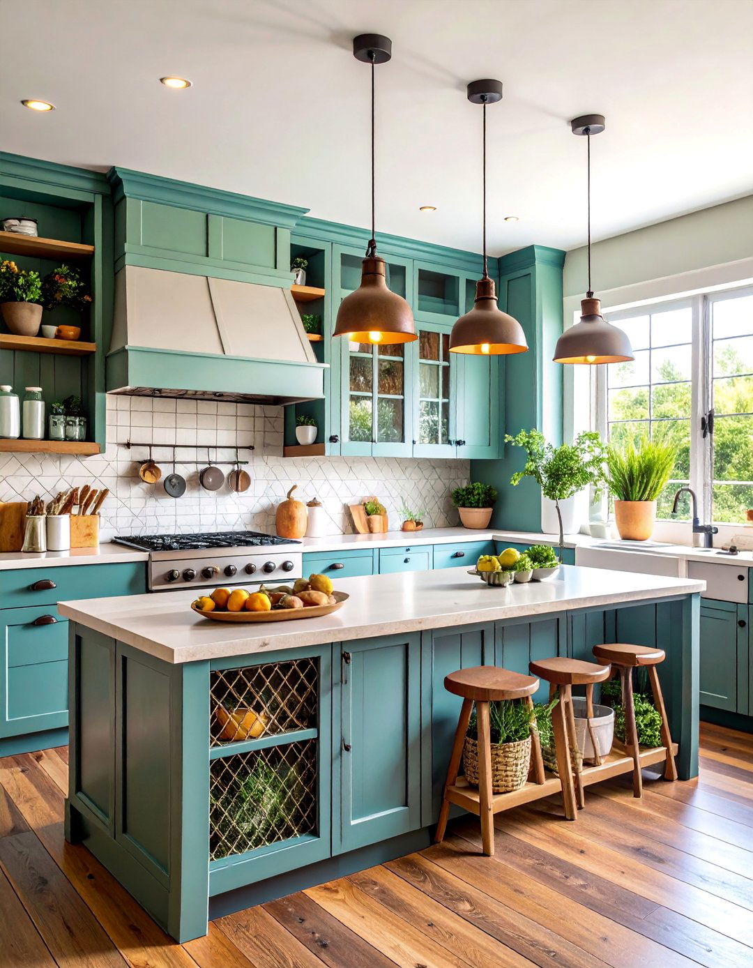 Rustic Farmhouse Distressed Wood Cabinets - 25 Floor to Ceiling Cabinets Ideas