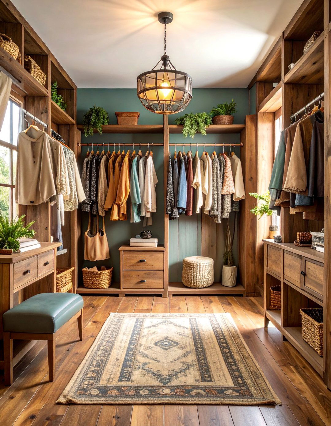 Rustic Farmhouse Fusion Dressing Room - 25 Dressing Room Ideas