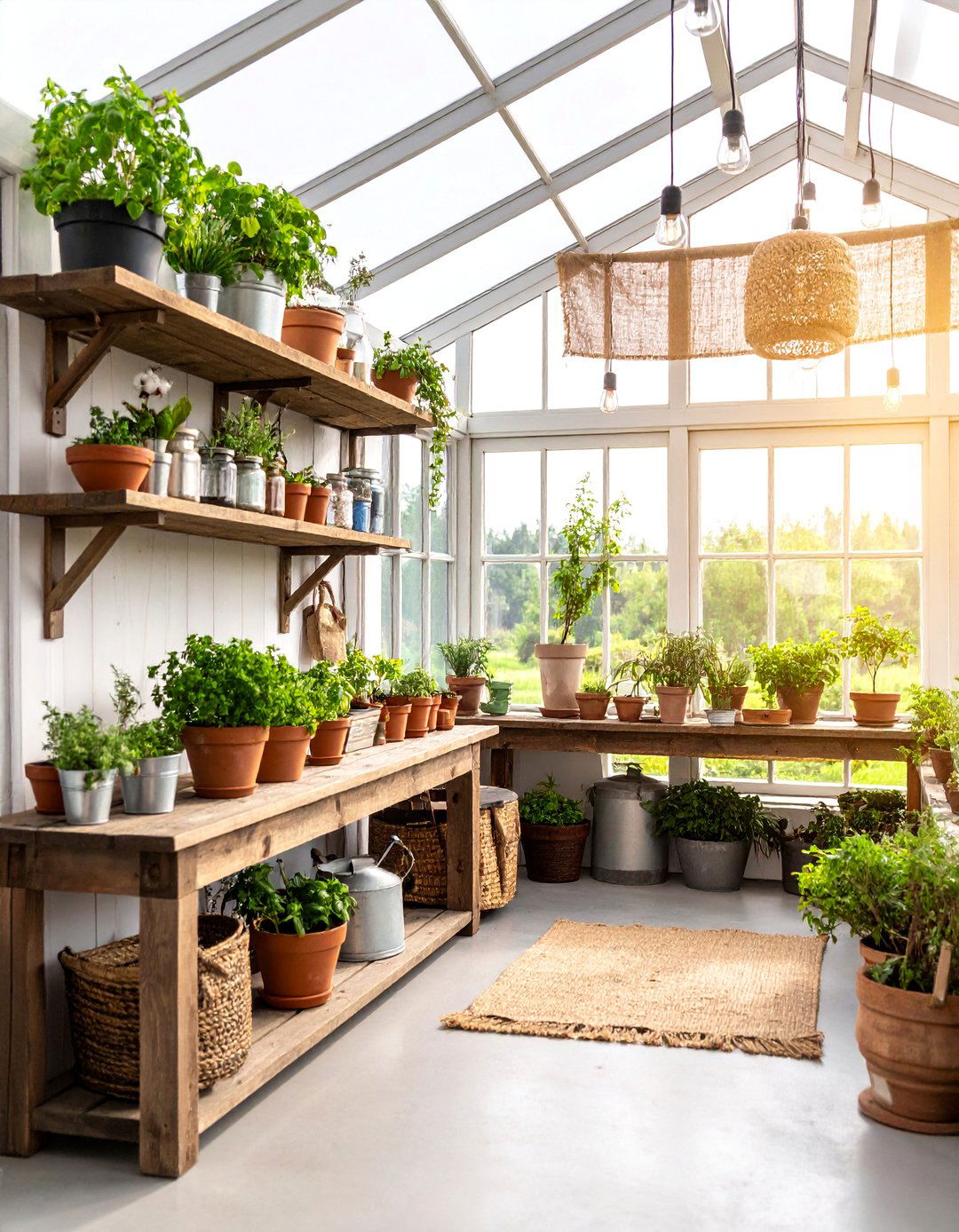 Rustic Farmhouse Greenhouse with Reclaimed Wood Accents - 25 Greenhouse Decor Ideas