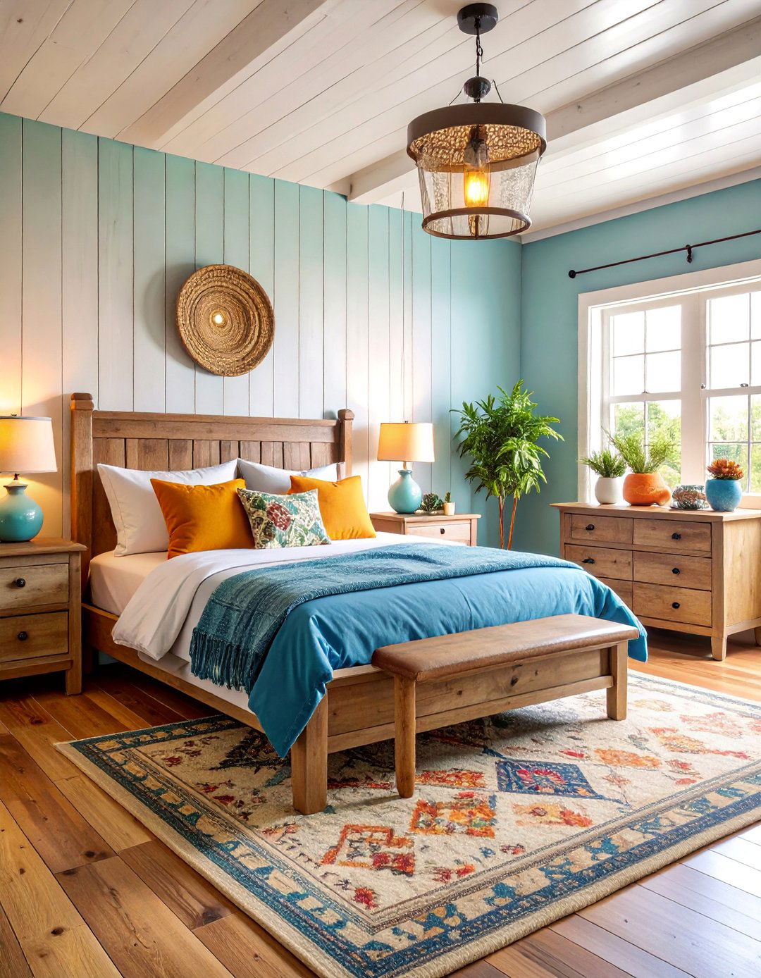 Rustic Farmhouse Guest Bedroom with Shiplap Walls - 25 Guest Bedroom Ideas