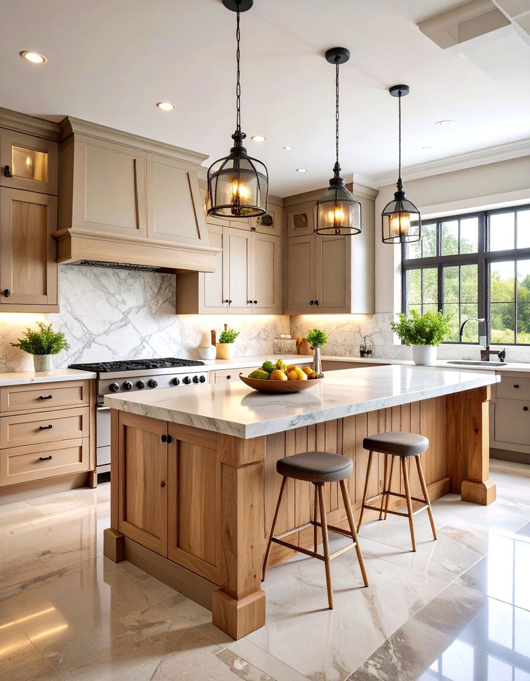 Rustic Farmhouse Kitchen with Weathered Grey Cabinets - 25 Grey and White Kitchen Ideas