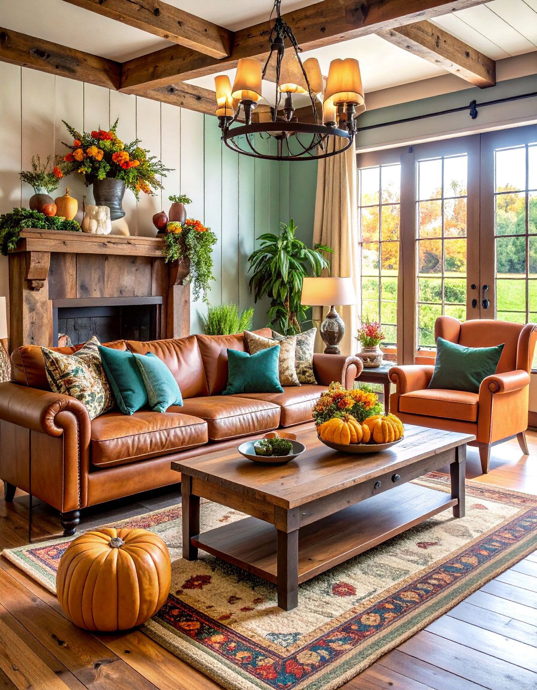 Rustic Farmhouse Living Room with Reclaimed Wood - 25 Living Room Furniture Ideas