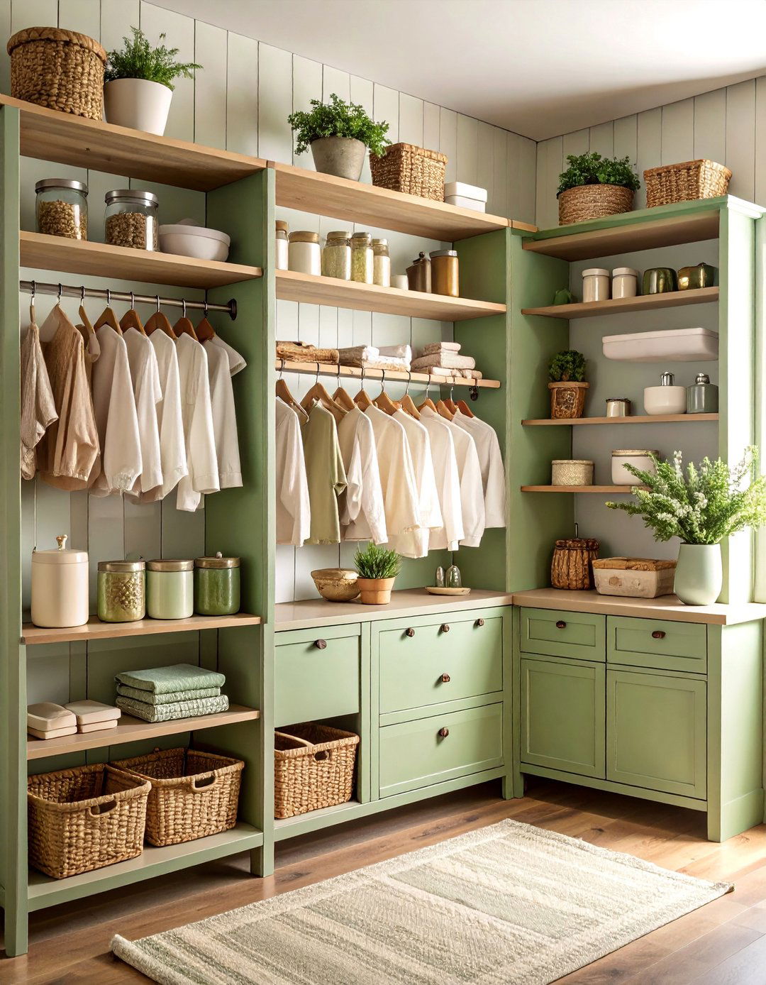 Rustic Farmhouse Nursery Closet with Shiplap Walls - 25 Nursery Closet Ideas