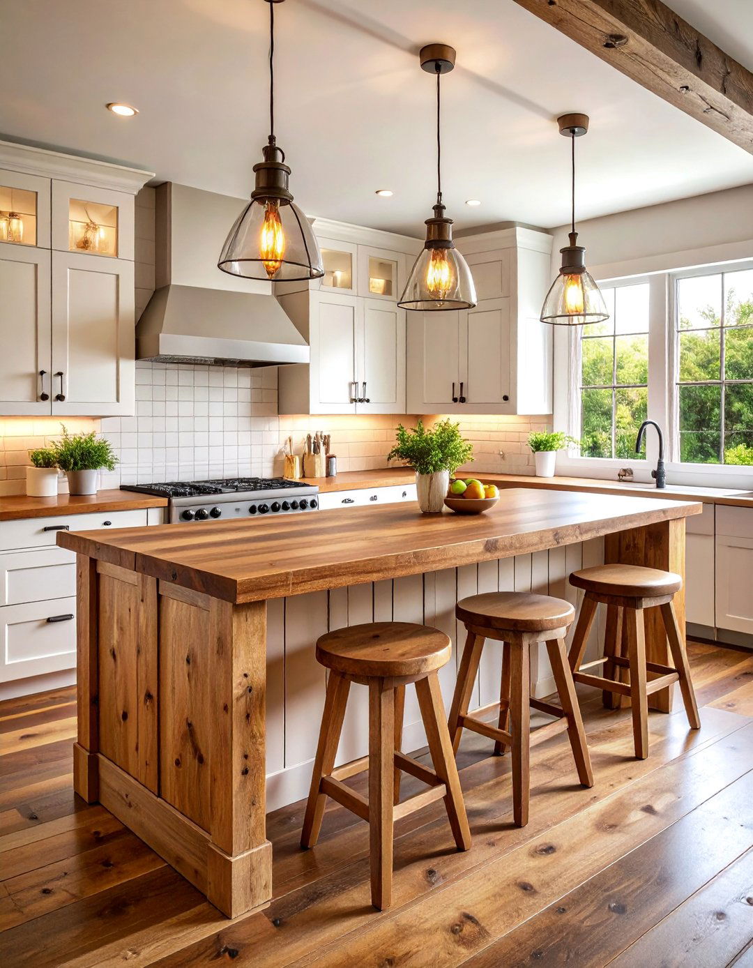 Rustic Farmhouse Peninsula with Reclaimed Wood - 25 Kitchen Bar Ideas