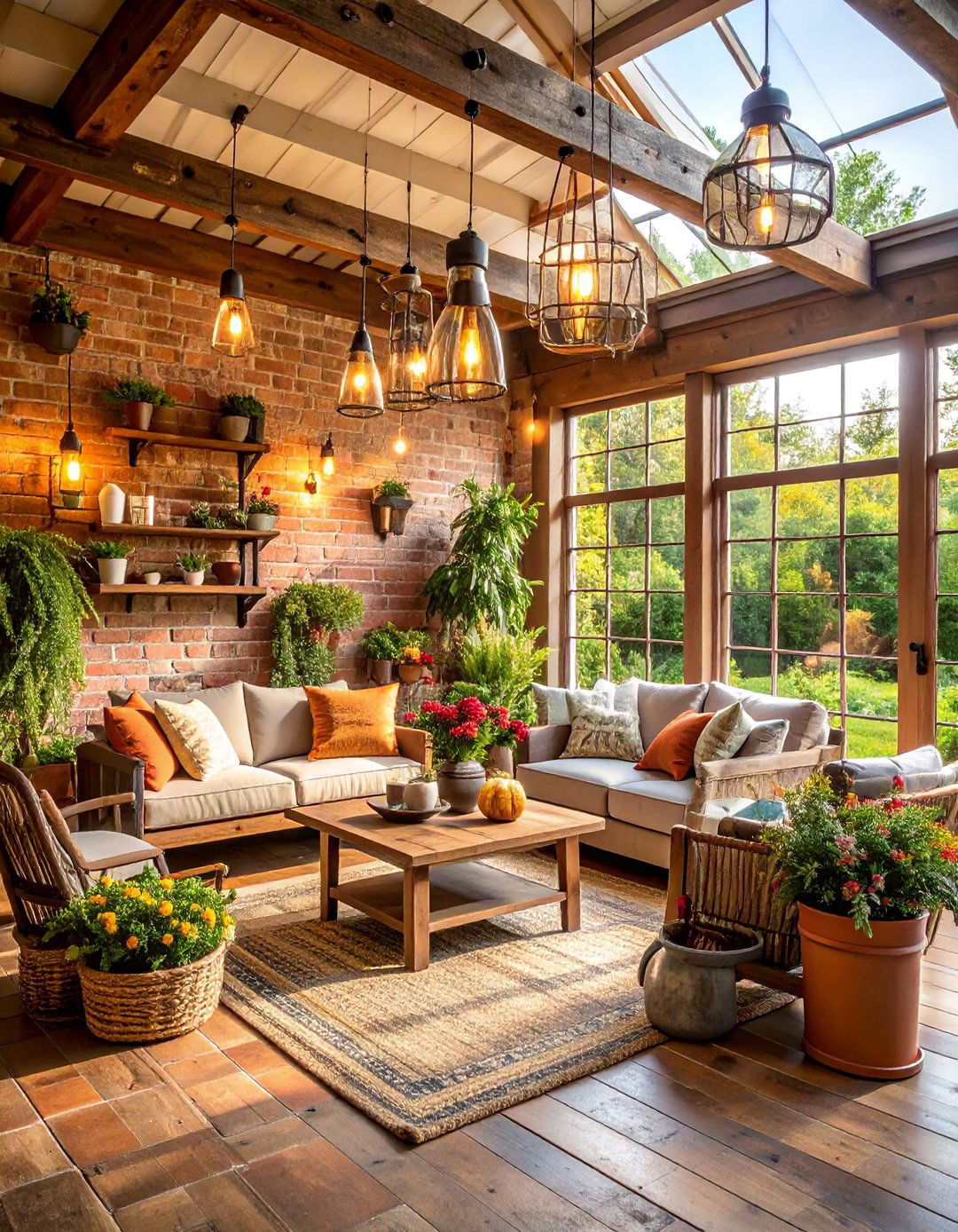 Rustic Farmhouse Sunroom Retreat - 25 Sunroom Ideas