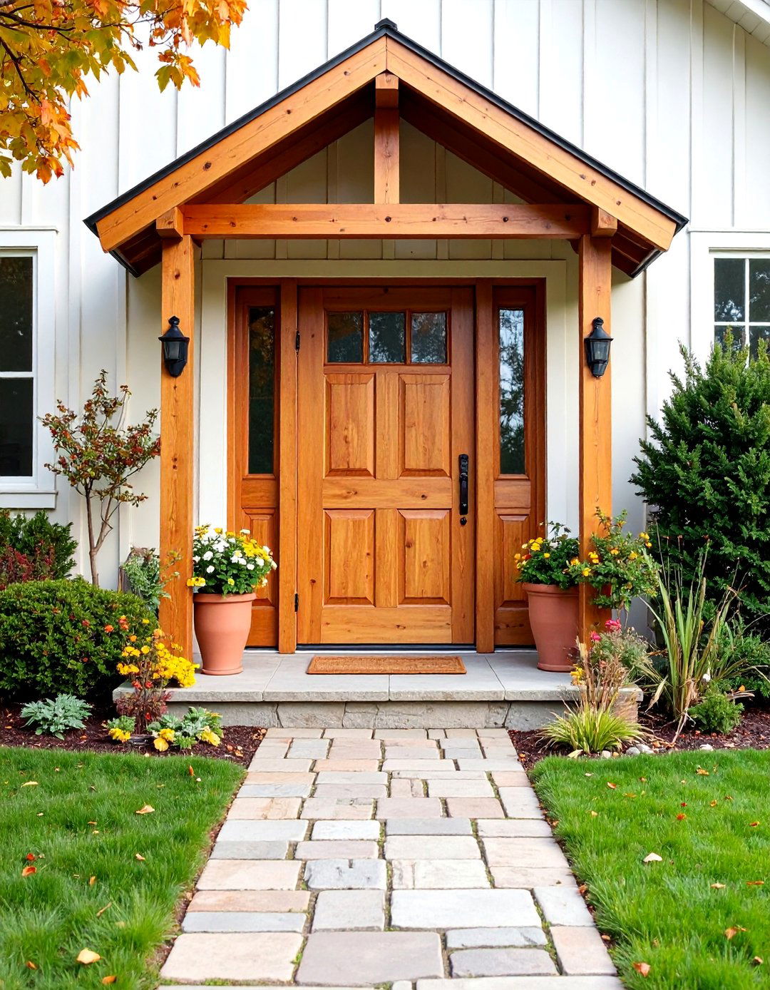 Rustic Farmhouse White Oak Barn Door Style - 25 White Oak Front Door Ideas