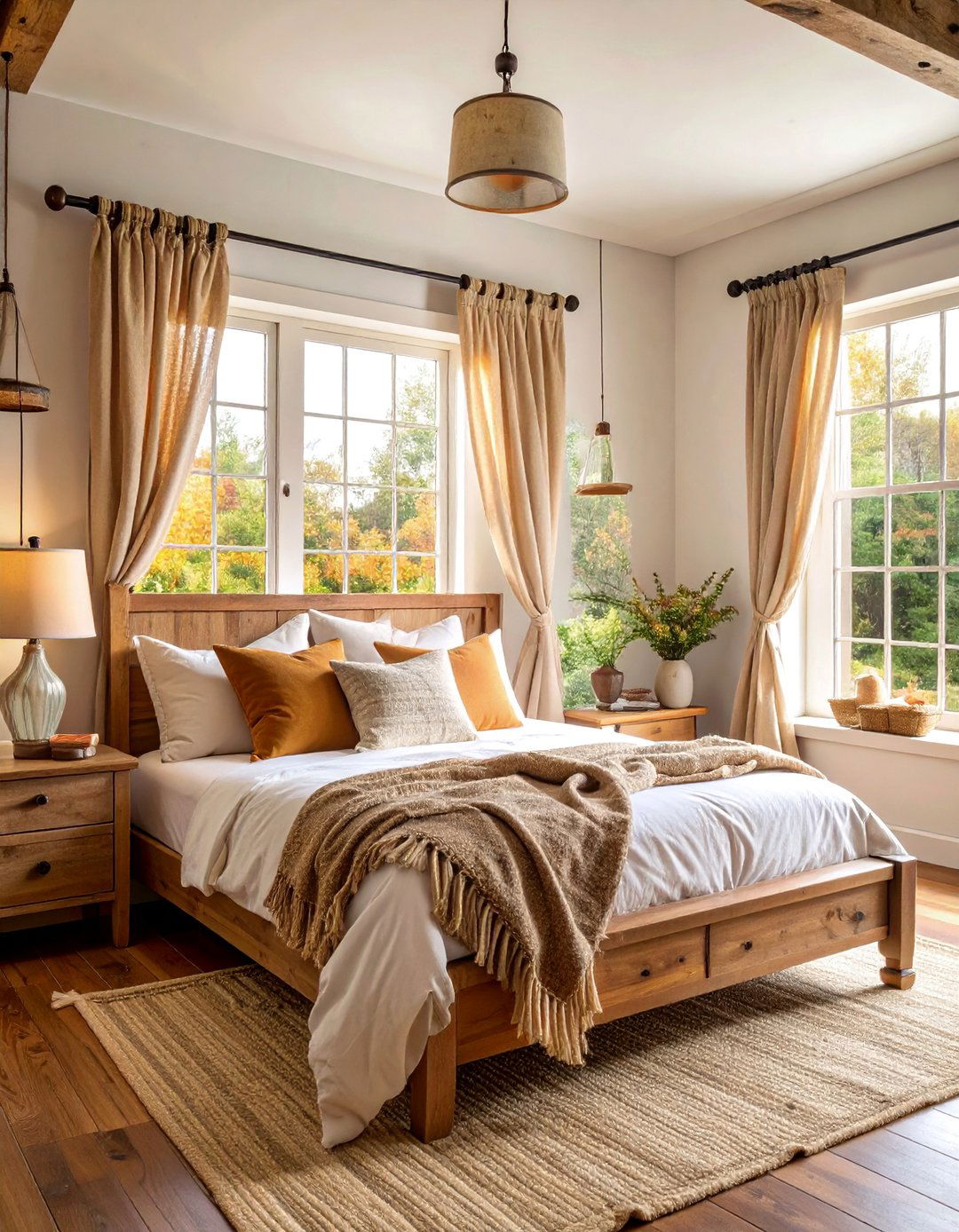 Rustic Farmhouse Window Style - 25 Bedroom Window Ideas