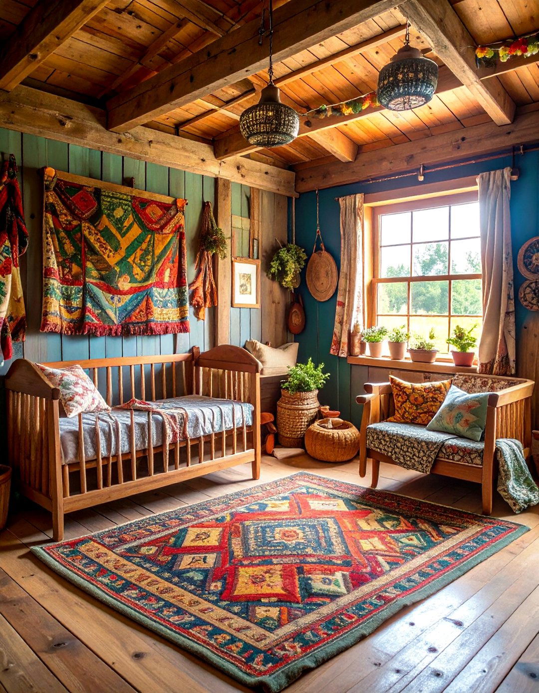 Rustic Farmstead Nursery with Primitive Details - 25 Vintage Nursery Ideas