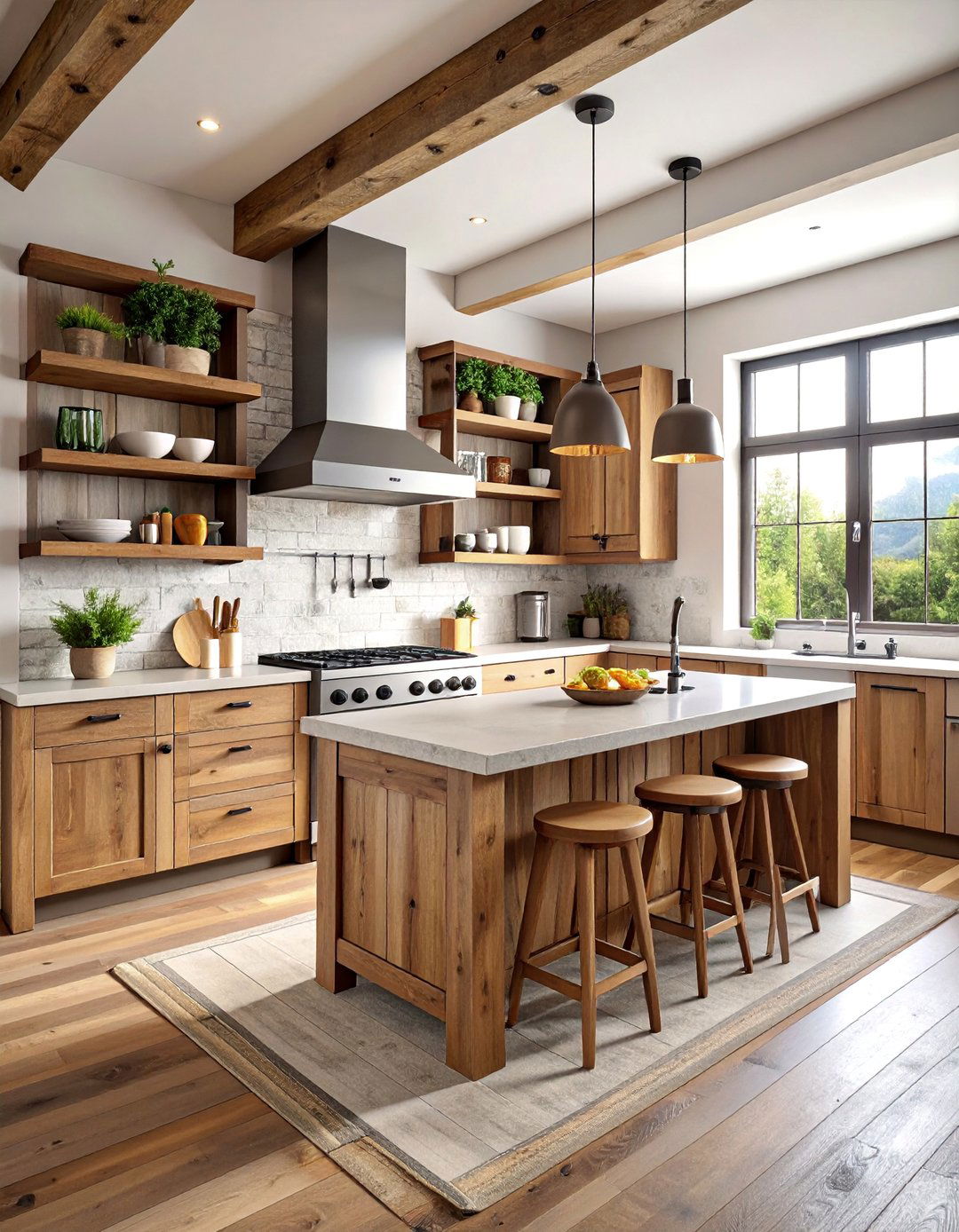 Rustic Galley Kitchen with Reclaimed Wood - 25 Galley Kitchen Ideas