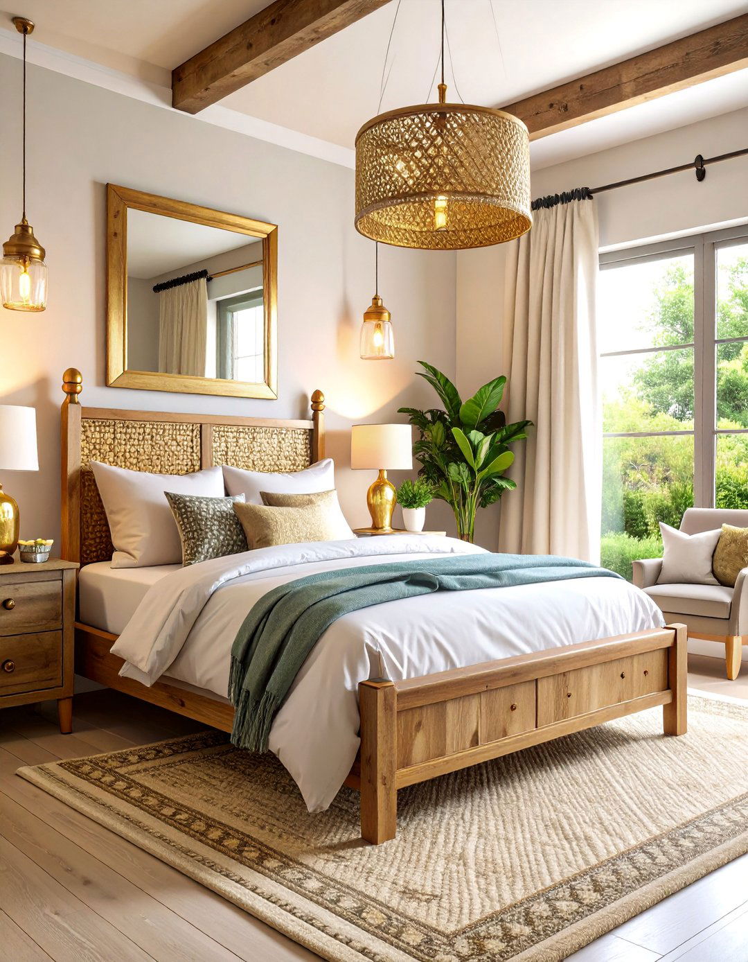 Rustic Gold Farmhouse Bedroom - 25 Gold Bedroom Ideas
