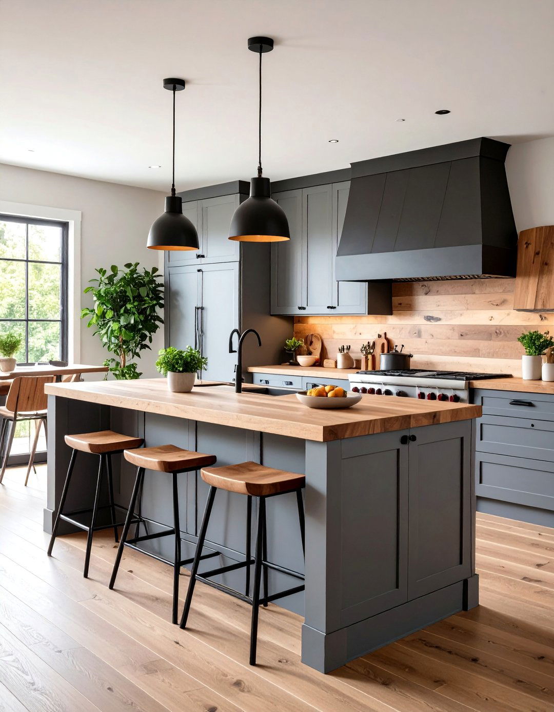 Rustic Greige Kitchen with Natural Wood Elements - 25 Greige Interior Design Ideas