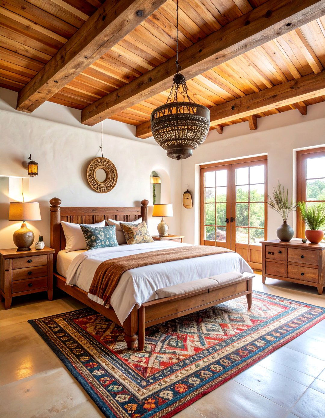 Rustic Hacienda Master Bedroom Retreat - 25 Mexican Bedroom Ideas