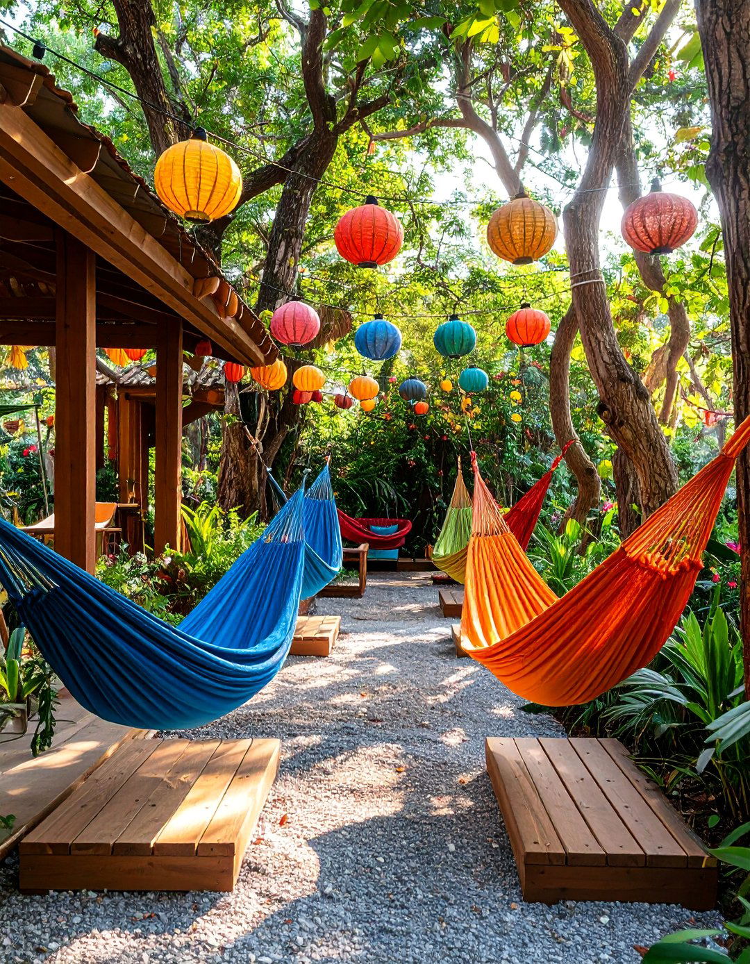 Rustic Hammock Grove with Natural Shade - 25 Rustic Patio Ideas