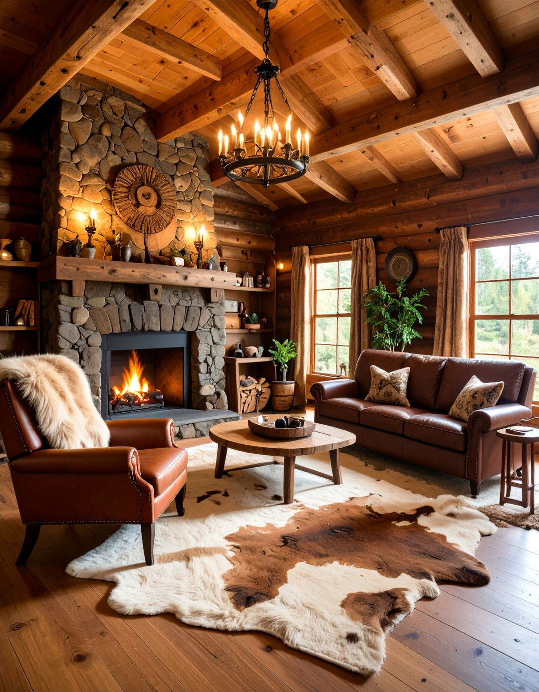 Rustic Hunting Cabin Man Cave - 25 Hunting Trophy Room Ideas