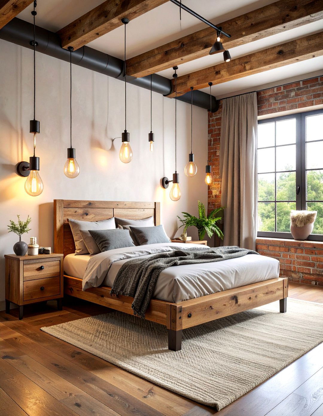 Rustic Industrial Pipe Wall Sconces - 25 Bedroom Wall Sconce Ideas