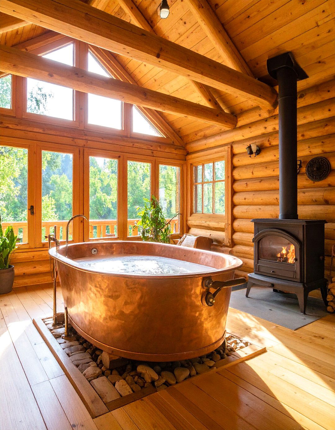 Rustic Log Cabin Dog Bath Lodge - 25 Dog Wash Station Ideas