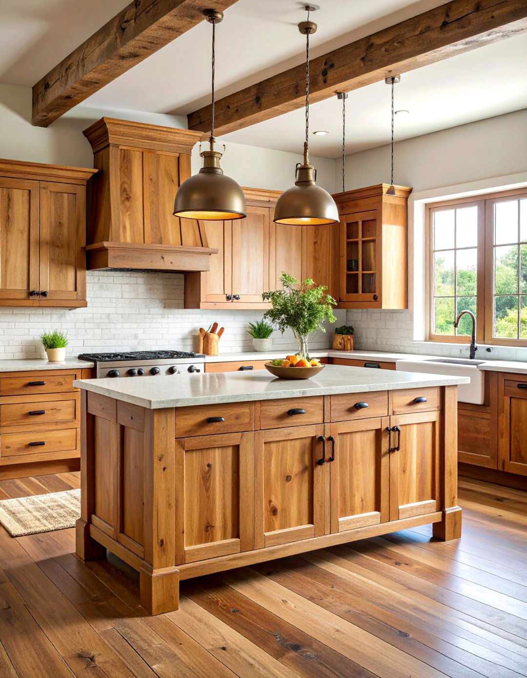 Rustic Maple Kitchen Cabinets with Knotty Wood Character - 25 Maple Kitchen Cabinets Ideas