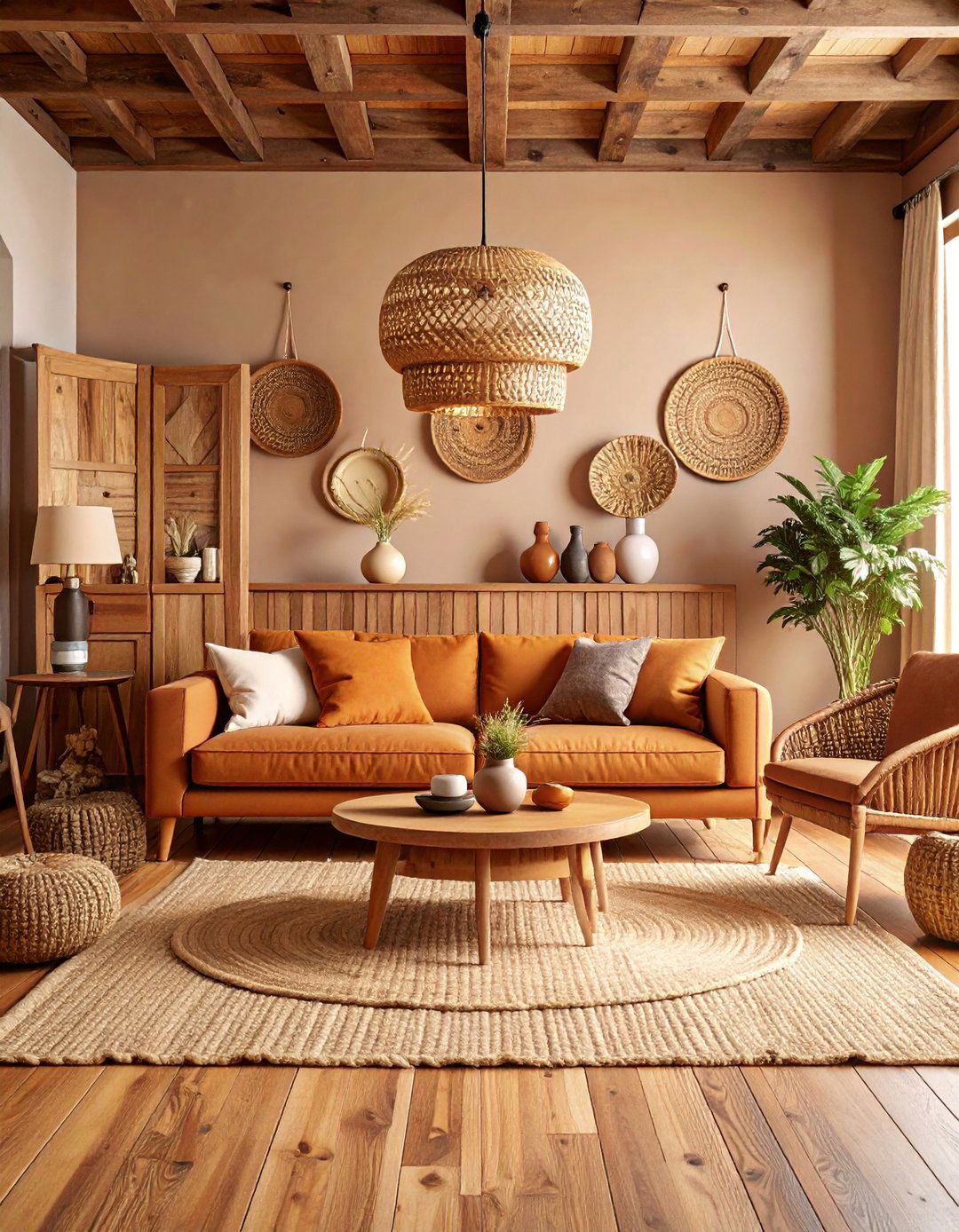 Rustic Monochromatic Living Room - 25 Small Rustic Living Room Ideas