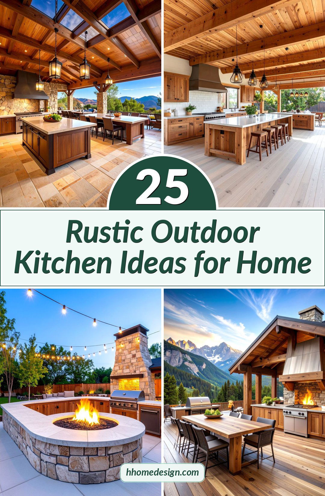 25 Rustic Outdoor Kitchen Ideas for Home