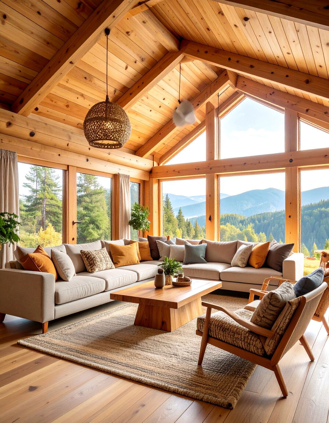 Rustic Pine Knot Wood Plank Ceiling - 25 Wood Plank Ceiling Ideas