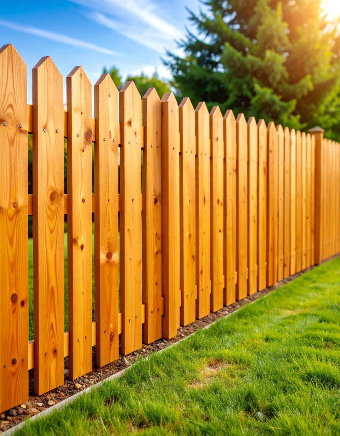 Rustic Pine Vinyl Fence for Country Charm - 25 Vinyl Fence Colors