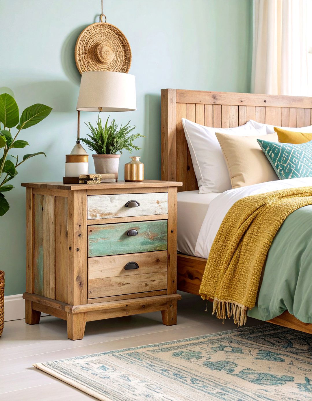 Rustic Reclaimed Wood Nightstand - 25 Nightstand Ideas
