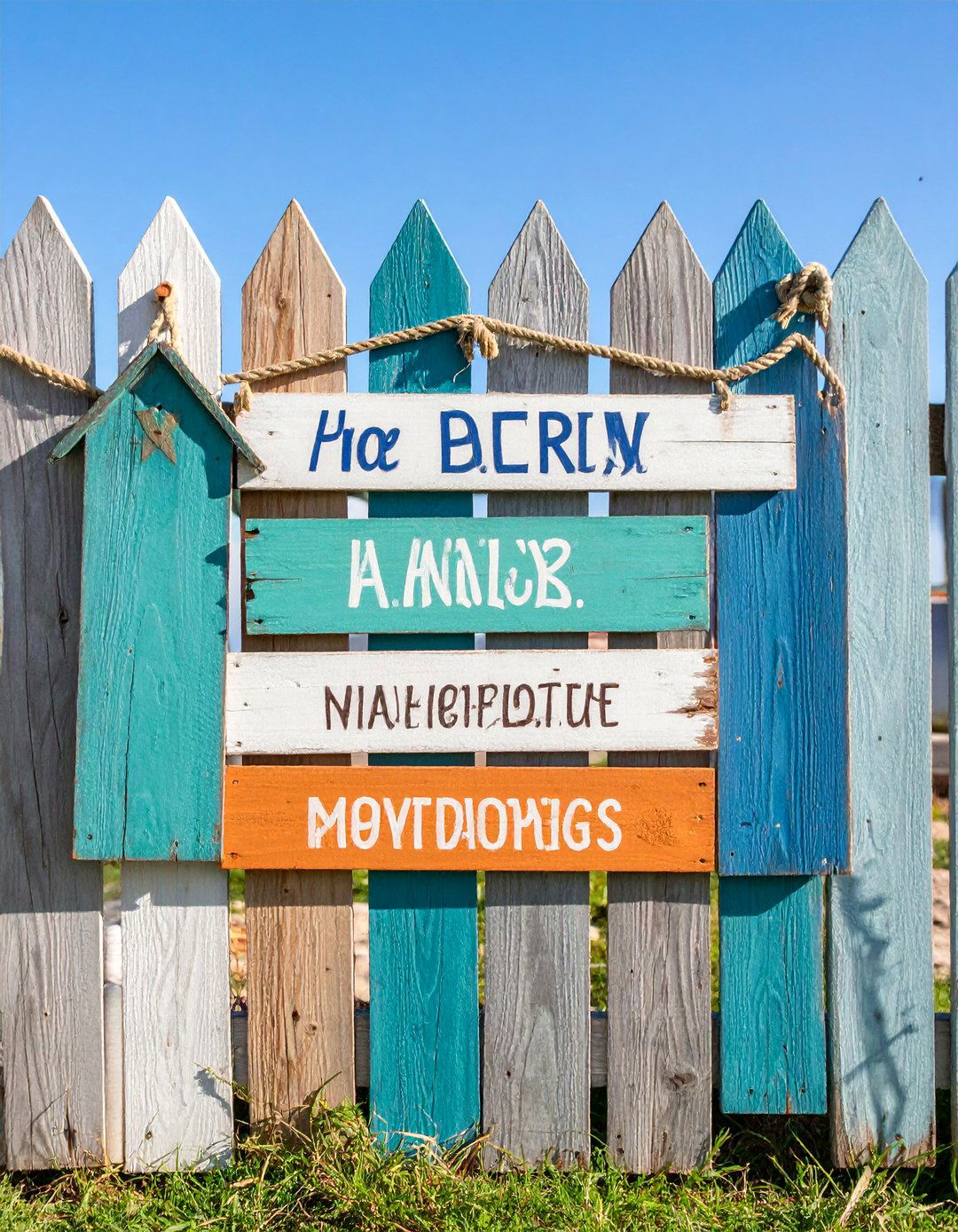 Rustic Reclaimed Wood Sign Ensemble - 25 Outdoor Wall Decor Ideas