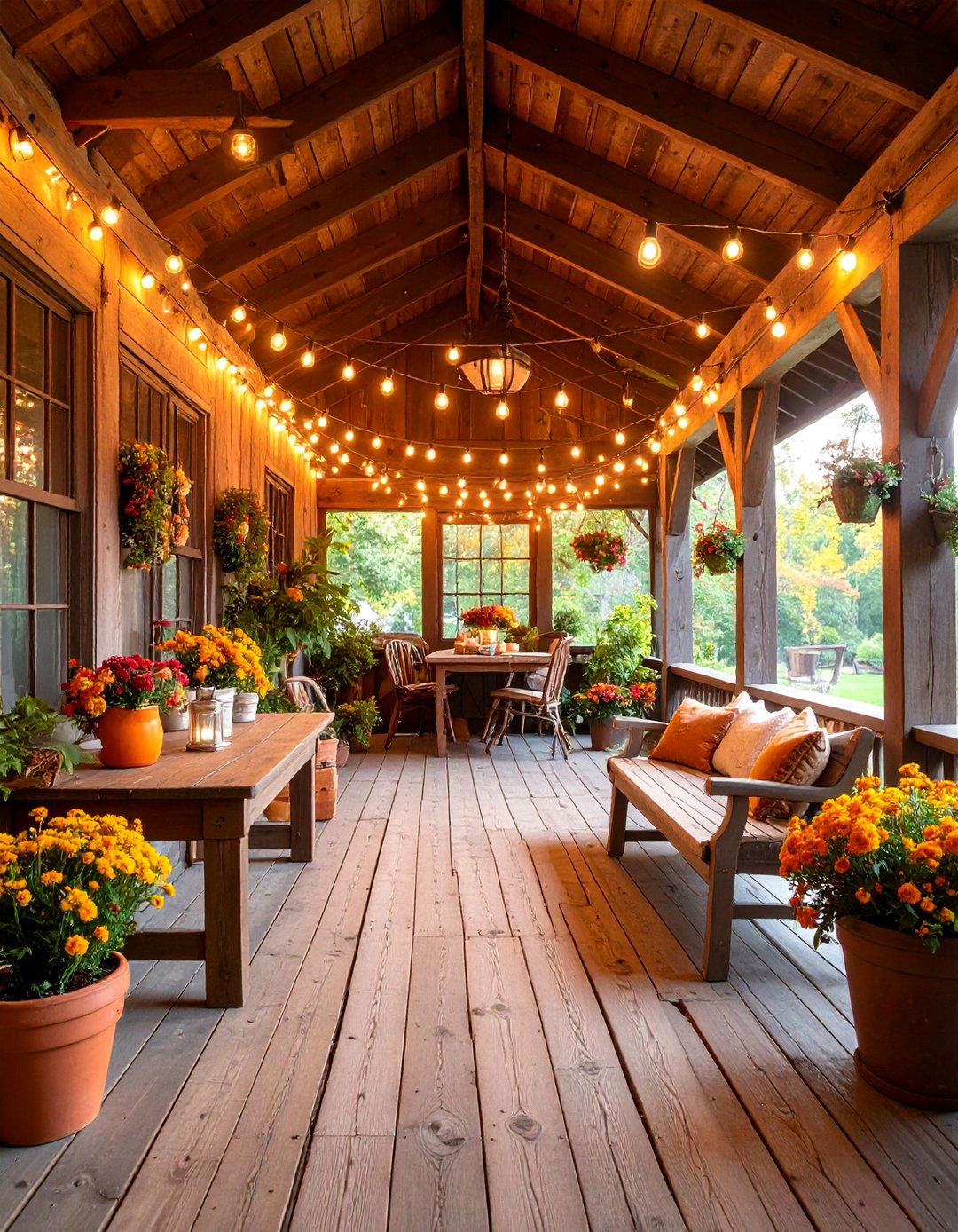 Rustic Side Porch with Reclaimed Wood - 25 Side Porch Ideas