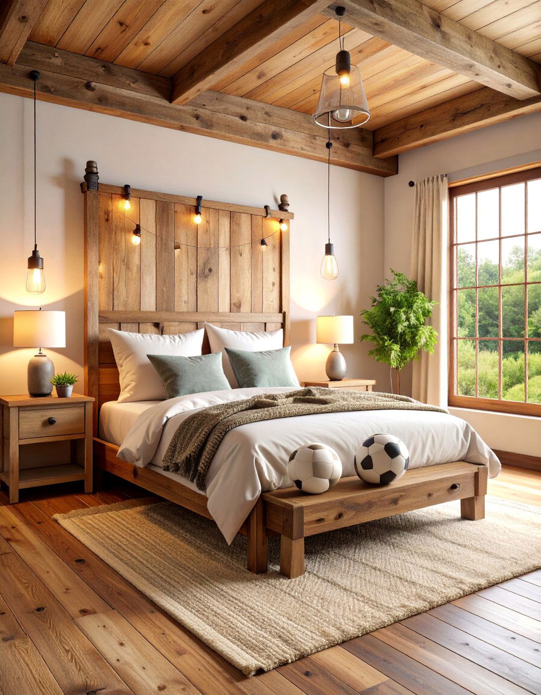 Rustic Soccer Farmhouse Bedroom Style - 25 Soccer Themed Bedroom Ideas