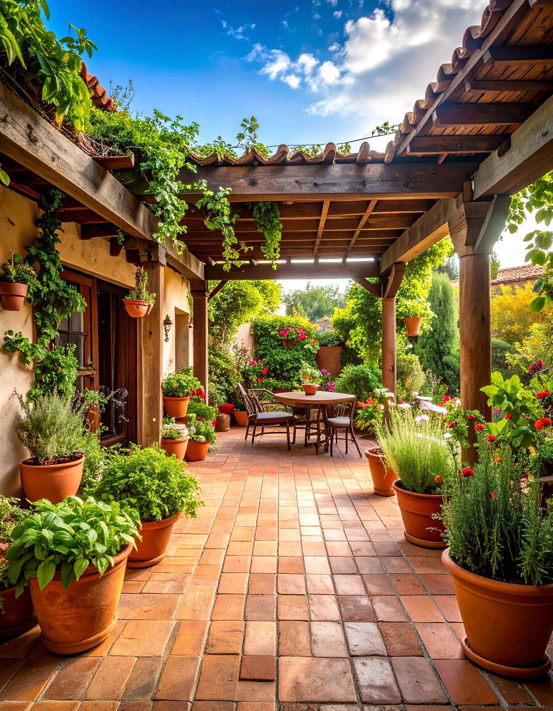 Rustic Spanish Farmhouse Courtyard - 25 Spanish Courtyard Ideas