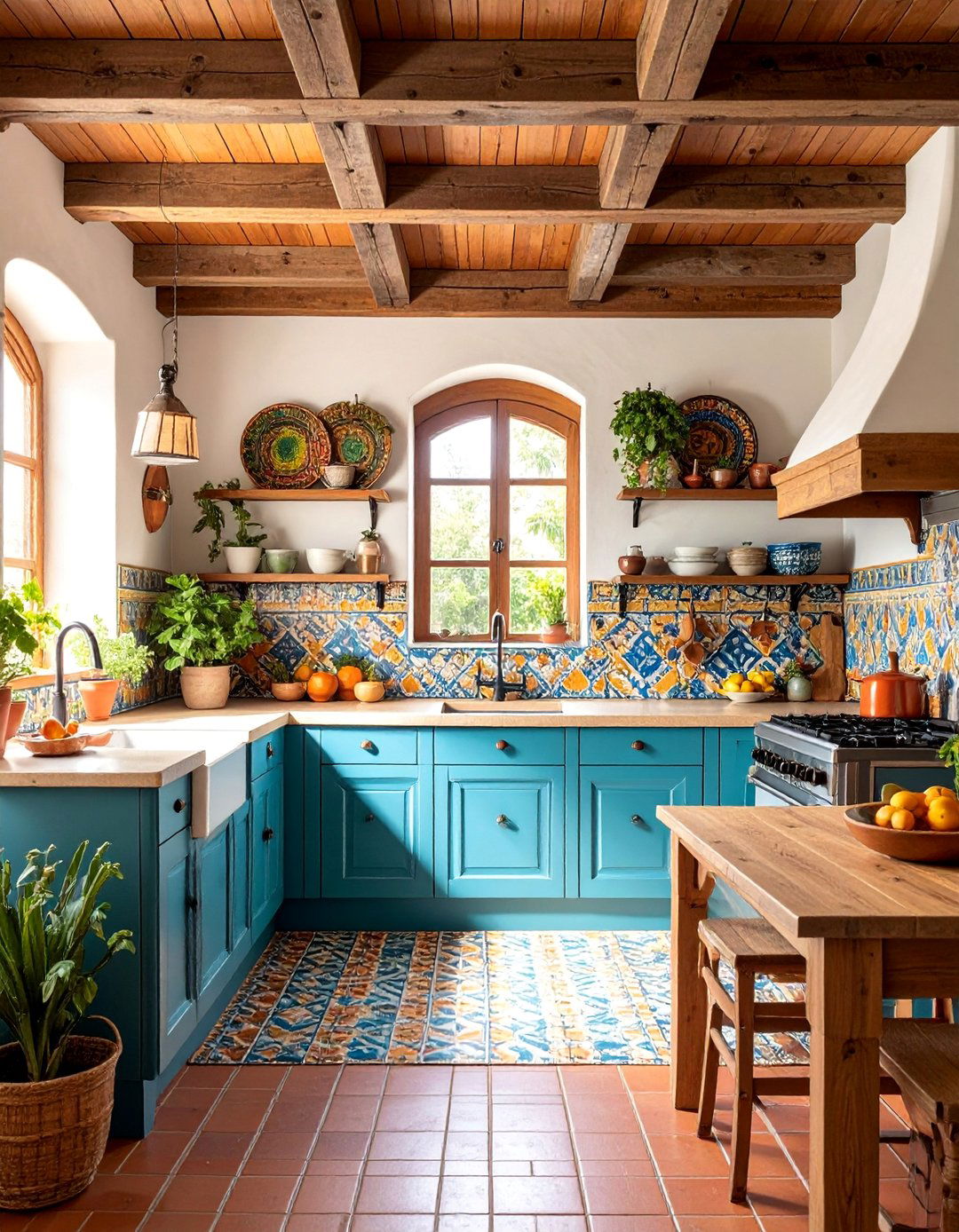 Rustic Spanish Farmhouse Kitchen Design - 25 Spanish Mediterranean House Ideas