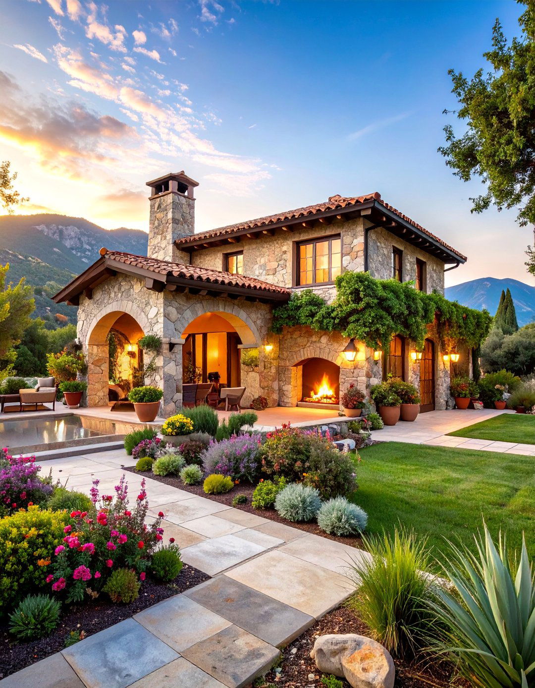 Rustic Stone Mediterranean House Exterior - 25 Mediterranean House Exterior Ideas