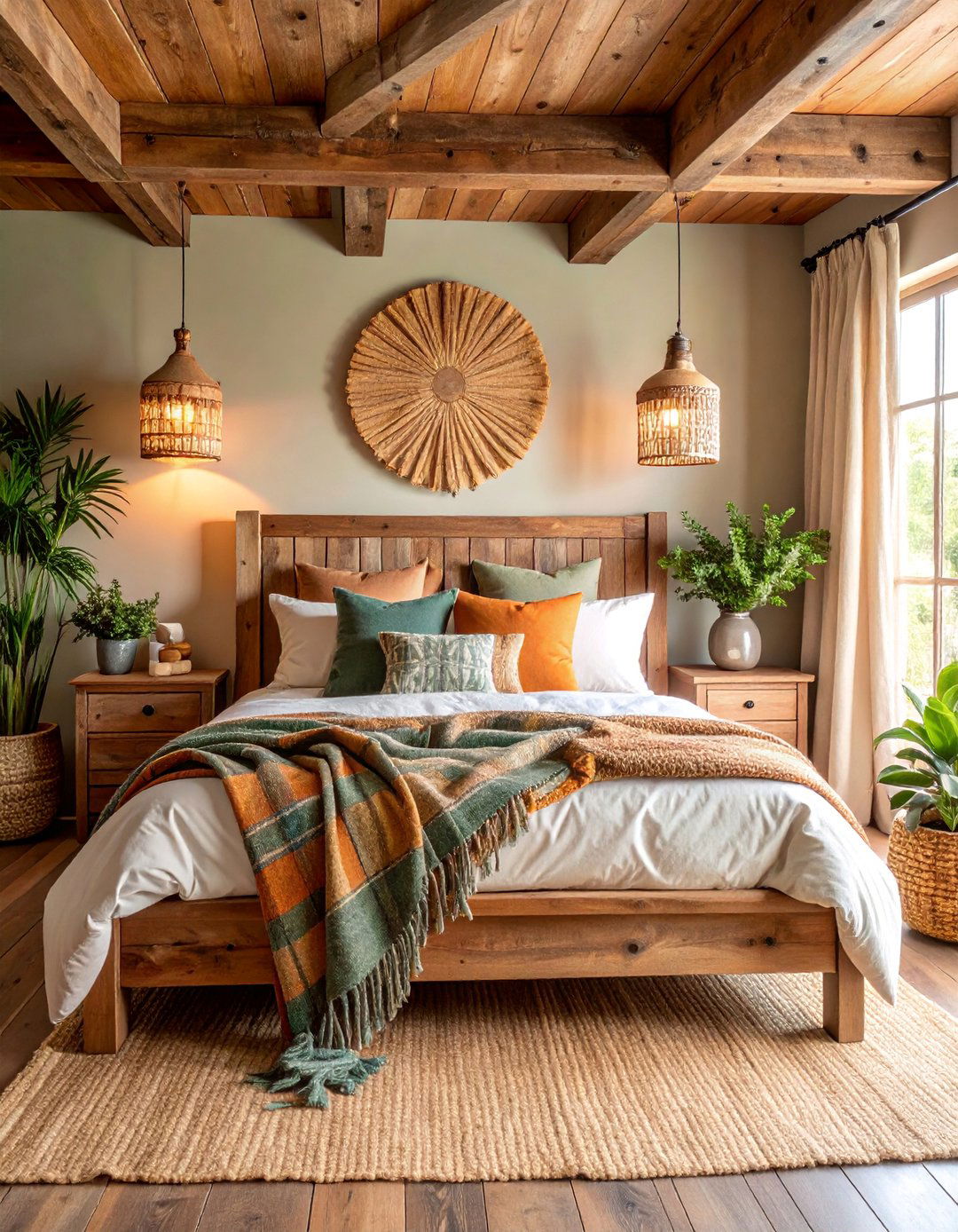 Rustic Taupe Bedroom with Reclaimed Wood Elements - 25 Taupe Bedroom Ideas