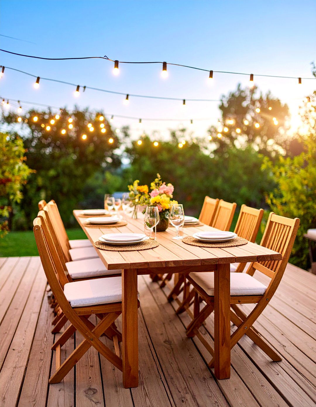 Rustic Teak Dining Retreat - 25 Deck Furniture Ideas