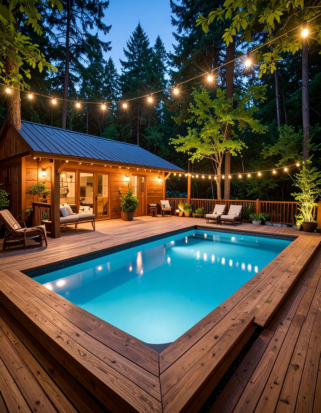 Rustic Timber Deck Plunge Pool - 25 Plunge Pool Ideas