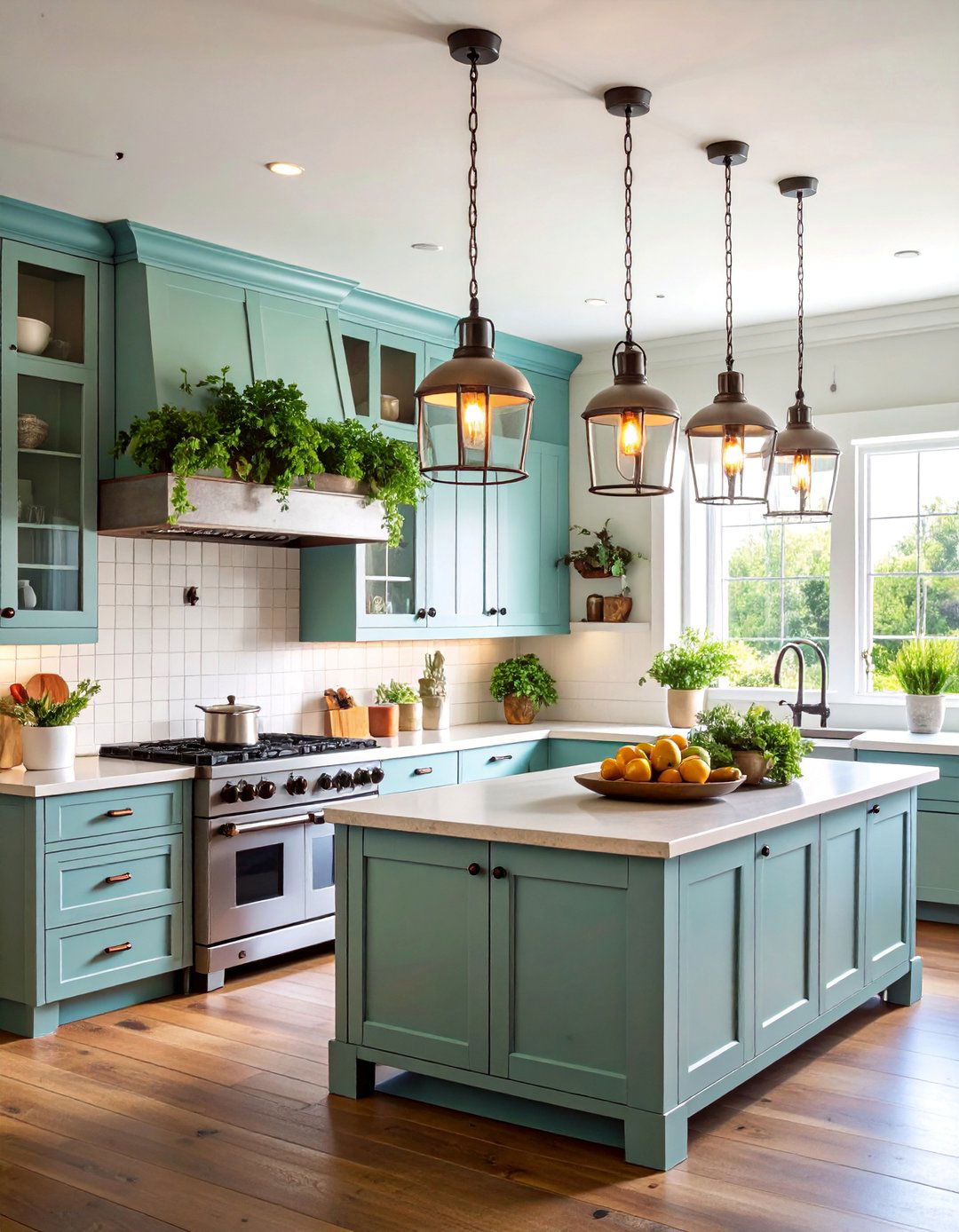 Rustic Track Lighting with Galvanized Metal Finishes - 25 Kitchen Track Lighting Ideas