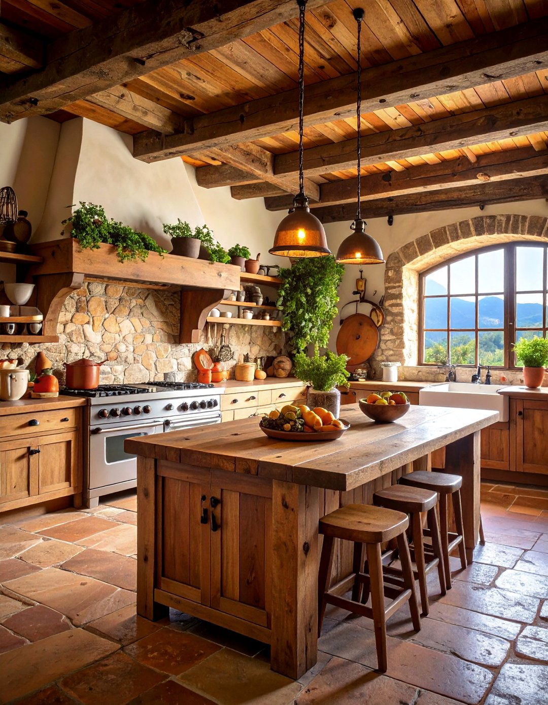 Rustic Tuscan Kitchen with Reclaimed Wood - 25 Tuscan Kitchen Design Ideas