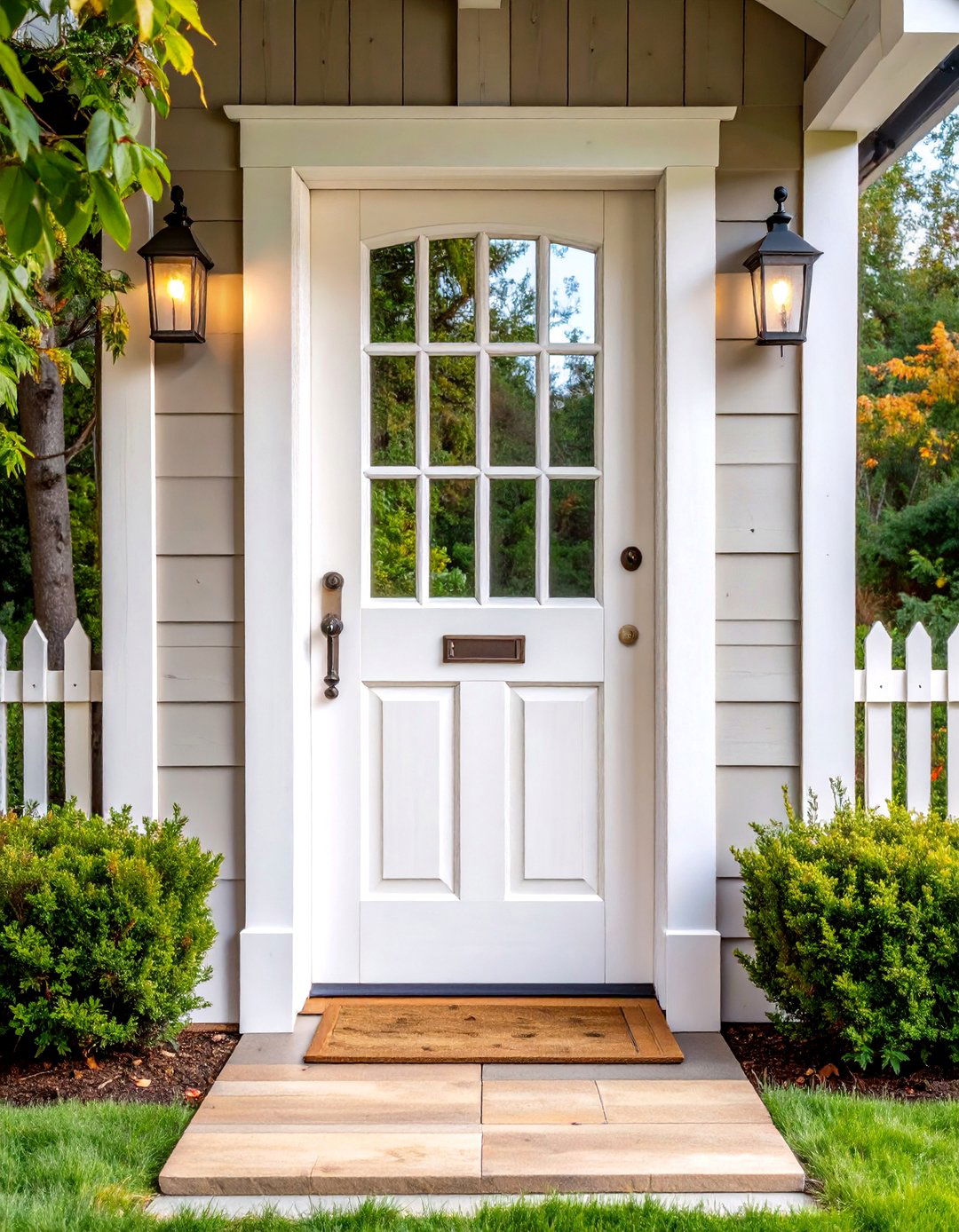 Rustic White Oak Door with Live Edge Details - 25 White Oak Front Door Ideas