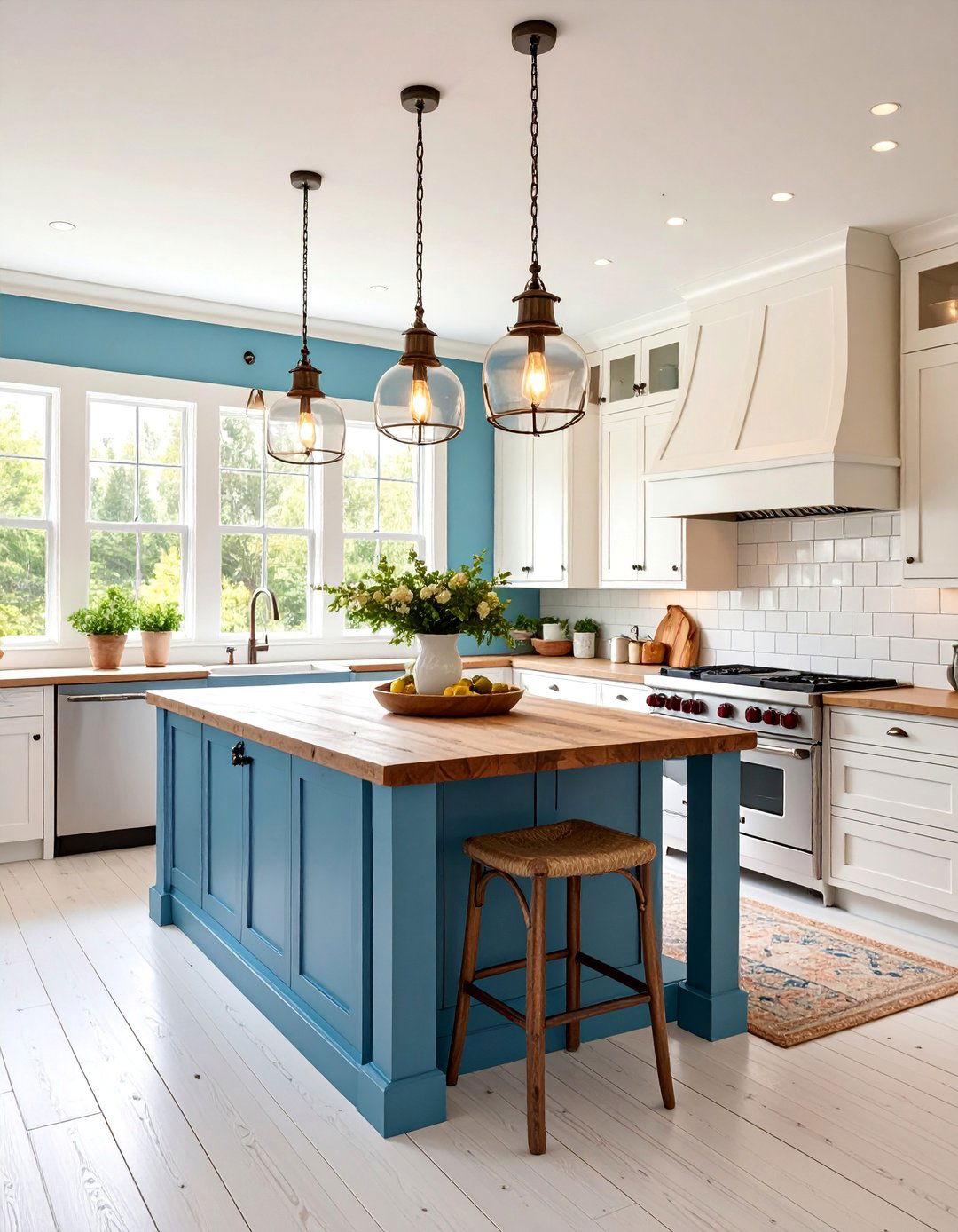 Rustic White Peninsula Kitchen - 25 Rustic White Kitchen Ideas